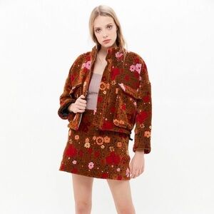 Floral Embroidered Jacket for Women